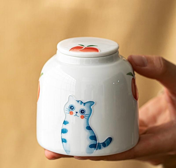 Petlovein Cat urns - Original design Hand-Painted Ceramic Sealed Urn