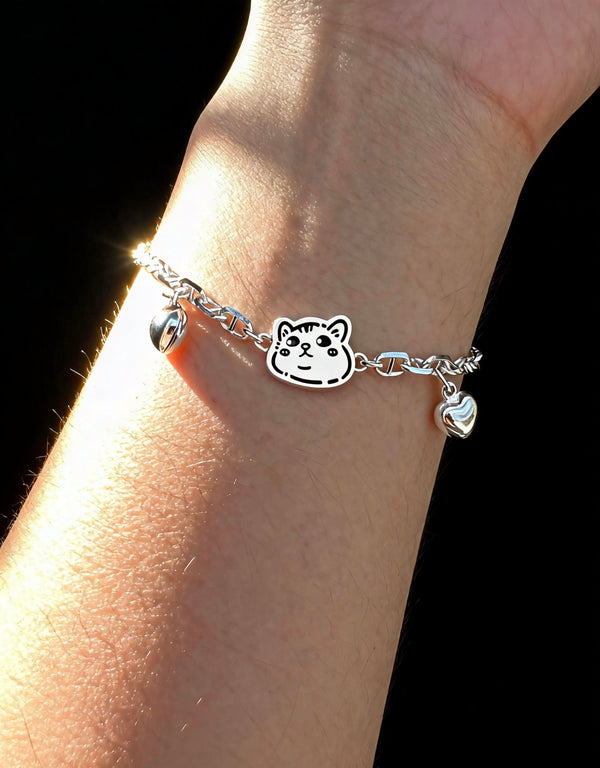 Petlovein Customized Pet Silver Bracelet